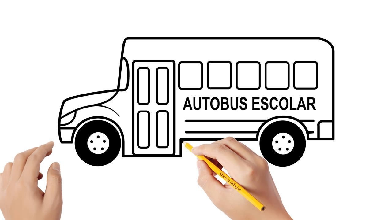 Cómo dibujar un autobús escolar | Dibujos sencillos