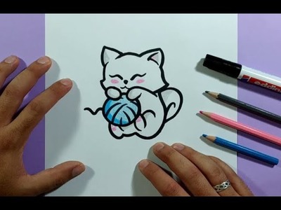 Como dibujar un gato paso a paso 40 | How to draw a cat 40