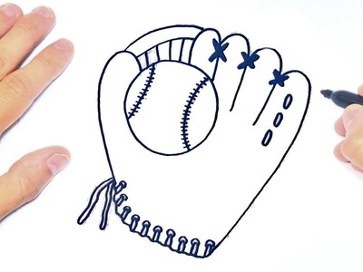 Como dibujar un Guante de Baseball o Beisbol