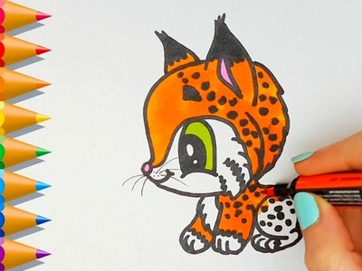 Como dibujar un Lince Kawaii ???? How to draw a cute lynx