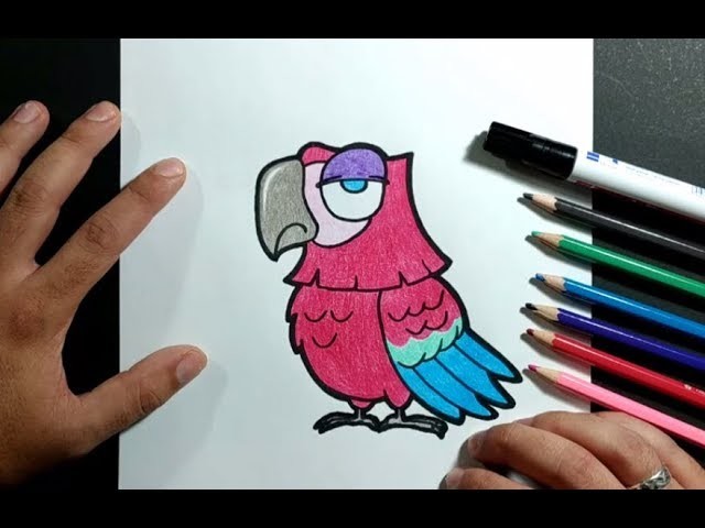 Como dibujar un loro paso a paso 5 | How to draw a parrot 5