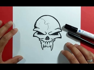 Como dibujar una calavera paso a paso 37 | How to draw a skull 37