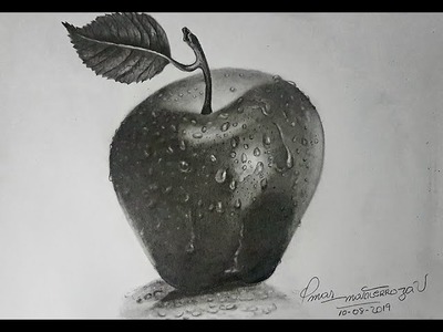 Como dibujar una manzana de forma realista a lápiz grafito-Parte uno (1)