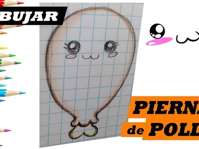 Como dibujar una PIERNA DE POLLO KAWAII ????????