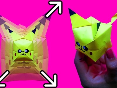 Como hacer un pikachu de papel QUE SE INFLA paso a paso