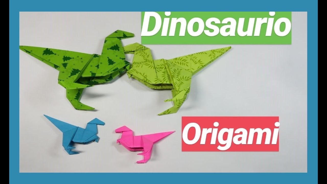 ???? ???? como hacer un DINOSAURIO de papel origami PASO A PASO ???? ???? animales de papel