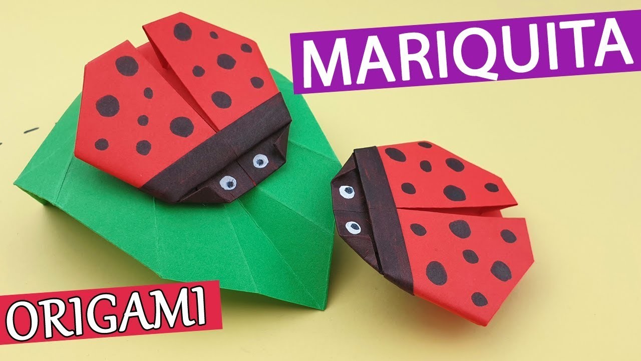 ???? Cómo hacer una mariquita de papel – Origami fácil