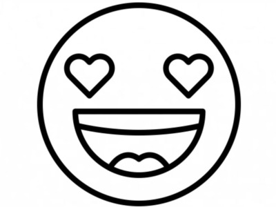 (Fácil) Como dibujar el emoji del enamorado  paso a paso