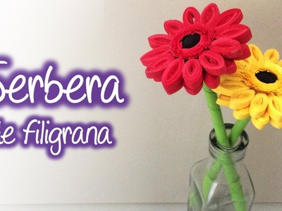 Gerbera de filigrana, Quilling Gerbera flower