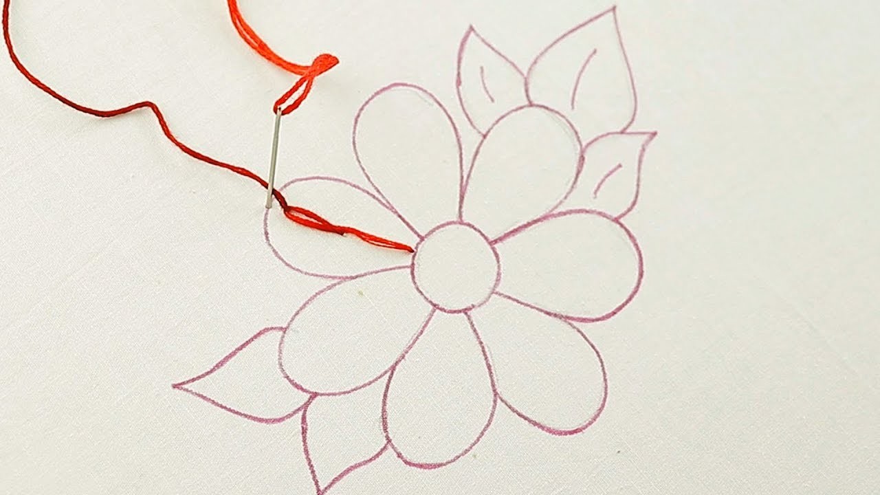 Hand embroidery, beautiful flower embroidery design, diseño de flores bordado a mano, bordado a mano