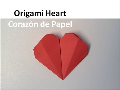 HOW TO MAKE AN ORIGAMI EASY HEART ????, DIY LOVE CRAFTS - Corazón Fácil de Papel, Manualidades Amor