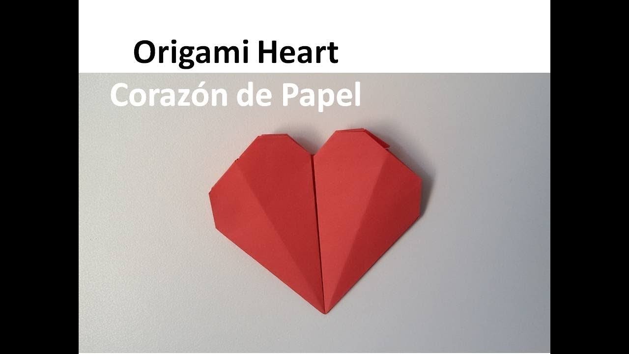 HOW TO MAKE AN ORIGAMI EASY HEART ????, DIY LOVE CRAFTS - Corazón Fácil de Papel, Manualidades Amor