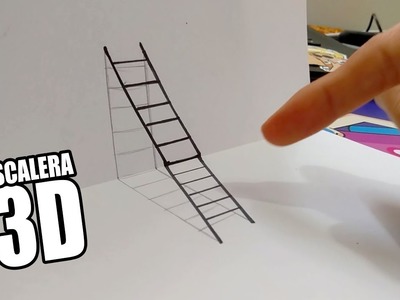 Muy fácil ► Cómo dibujar una ESCALERA 3D  || ilusión óptica || BillyArt