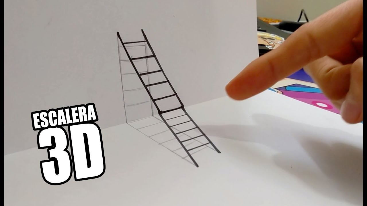 Muy fácil ► Cómo dibujar una ESCALERA 3D  || ilusión óptica || BillyArt
