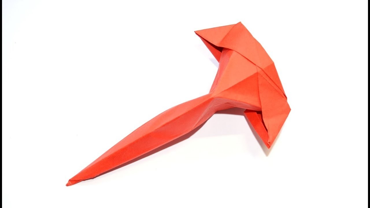 Origami - Como Hacer un Cuchillo de Papel - cuchillo de empuje