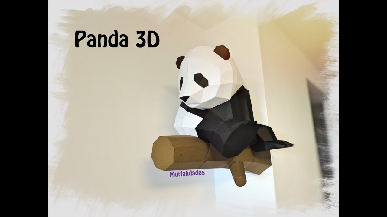 ???? Pequeño PANDA 3D de Papel. Papercraft. Consigue tu Plantilla.