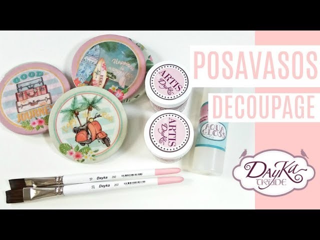 Posavasos con decoupage | Fiesta Tropical -Dayka Trade