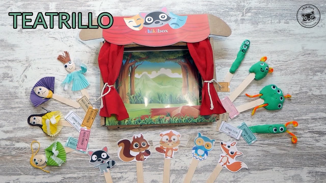 Teatro de marionetas - Manualidades fáciles para niños con Chikibox