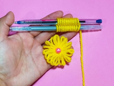 TRUCO PARA HACER FLORES #10. Hand Embroidery Amazing Trick, Easy Flower Embroidery, Sewing Hack
