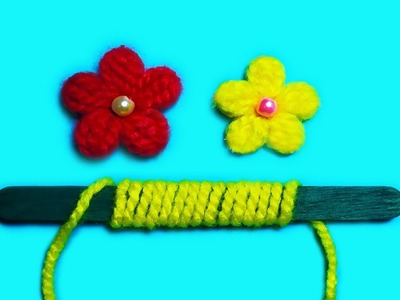 TRUCO PARA HACER FLORES FÁCIL #1. hand embroidery amazing trick, easy flower embroidery trick