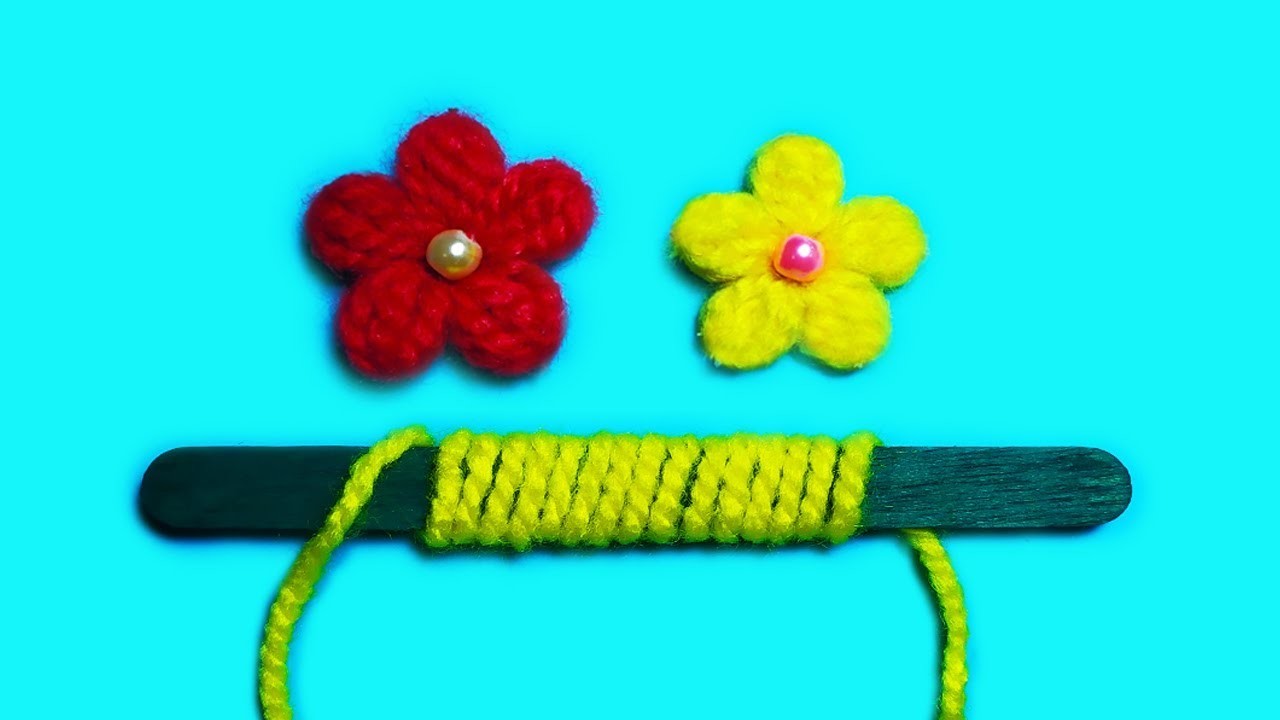 TRUCO PARA HACER FLORES FÁCIL #1. hand embroidery amazing trick, easy flower embroidery trick
