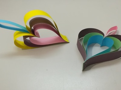 Tutorial : cómo hacer Corazones de papel - paper Hearts making - Valentines Day