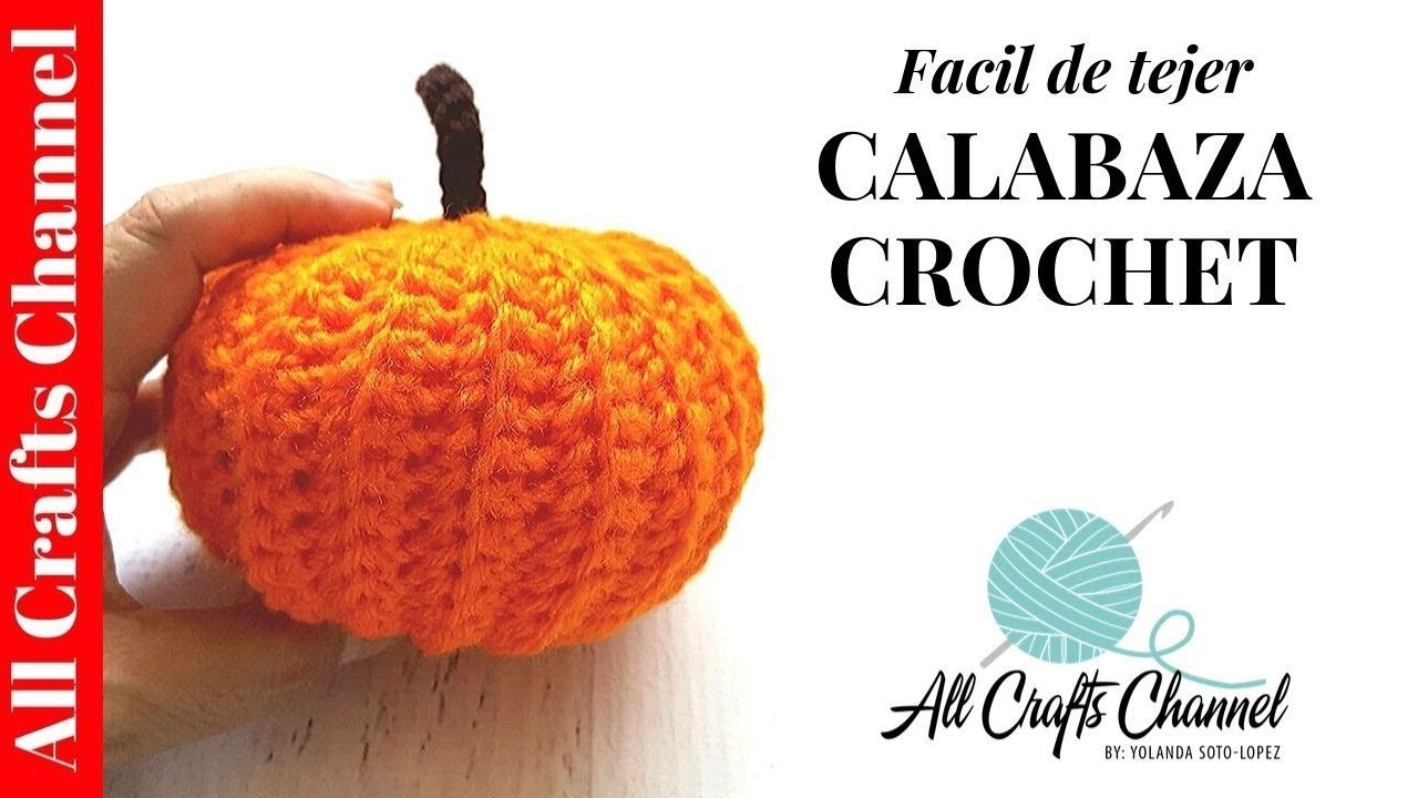 Aprenda ( aprende )  a tejer una Calabaza en crochet - nivel facil - Halloween