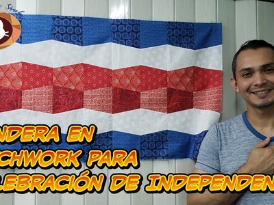 Bandera en Patchwork para La Independencia (Bloque Tumbler)