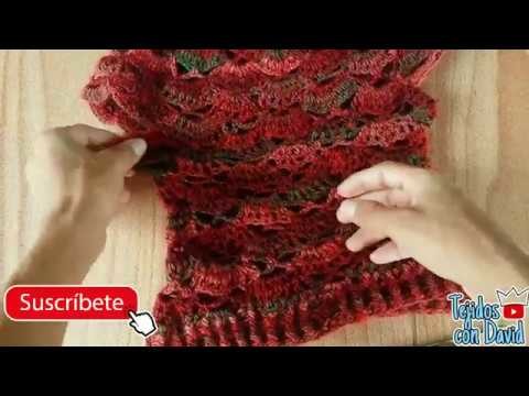 Blusa tejida a crochet con punto fantasía muy fácil paso a paso parte #2