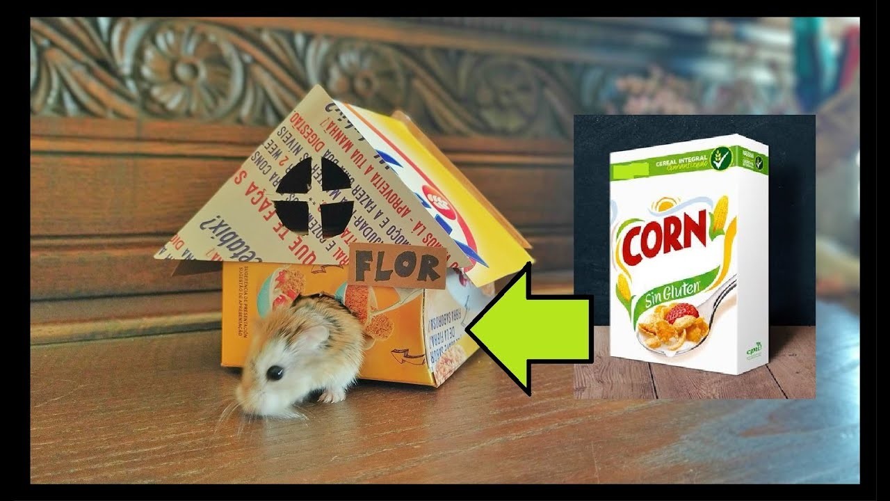 Caseta Hamster con caja de Cereales - Manualidades para niños