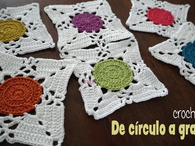 Colchita para bebé: GRANNY square con círculo tejido a crochet ????. Tejiendo Perú