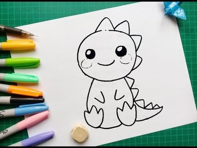 Como Dibujar un Dragon Bebe Kawaii | How to Draw a KAWAII Baby Dragon Easy
