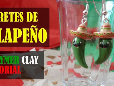 ????¿Cómo hacer aretes de jalapeño en arcilla polimérica?.Polymer clay hot pepper earings tutorial.