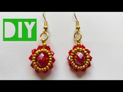 COMO HACER ARETES LINDOS Y FACIL  -  EASY EARRINGS. HANDMADE  JEWELLRY.JEWELLRY MAKING