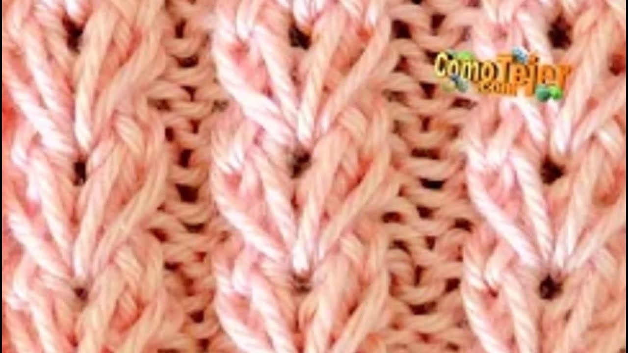 Cómo Tejer Punto Flores de Primavera Bordadas. How to Knit Flowers. 2 agujas (679)