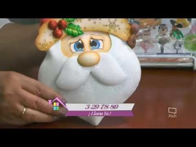 Cuelga puertas de Papá Noel en foamy  - Casa Bella Tv