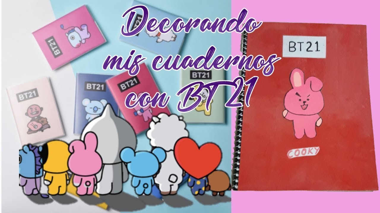 Decora tus cuadernos al estilo BT21 DIY