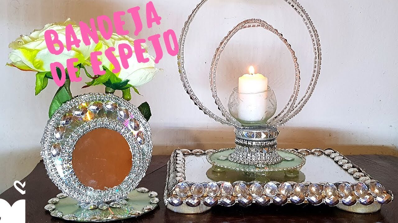 DIY  BANDEJA DE ESPEJO DECORATIVA PARA TU LIVING. GLAM MIRROR TRAY