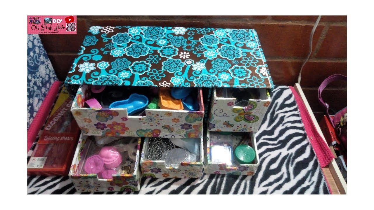 DIY: ♥CAJONERA HECHA EN CARTON♥