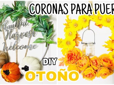 #DIY CORONAS PARA DECORAR PUERTAS #otoño #decoraciones
