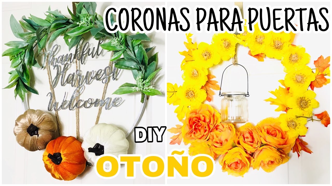 #DIY CORONAS PARA DECORAR PUERTAS #otoño #decoraciones