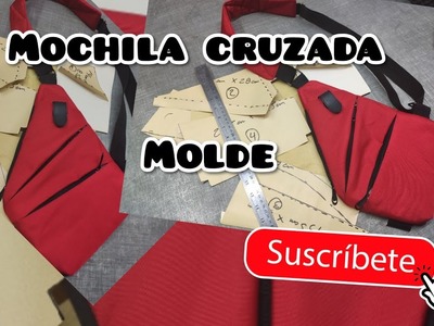 DIY MOLDE MOCHILA CRUZADA. cross man bag