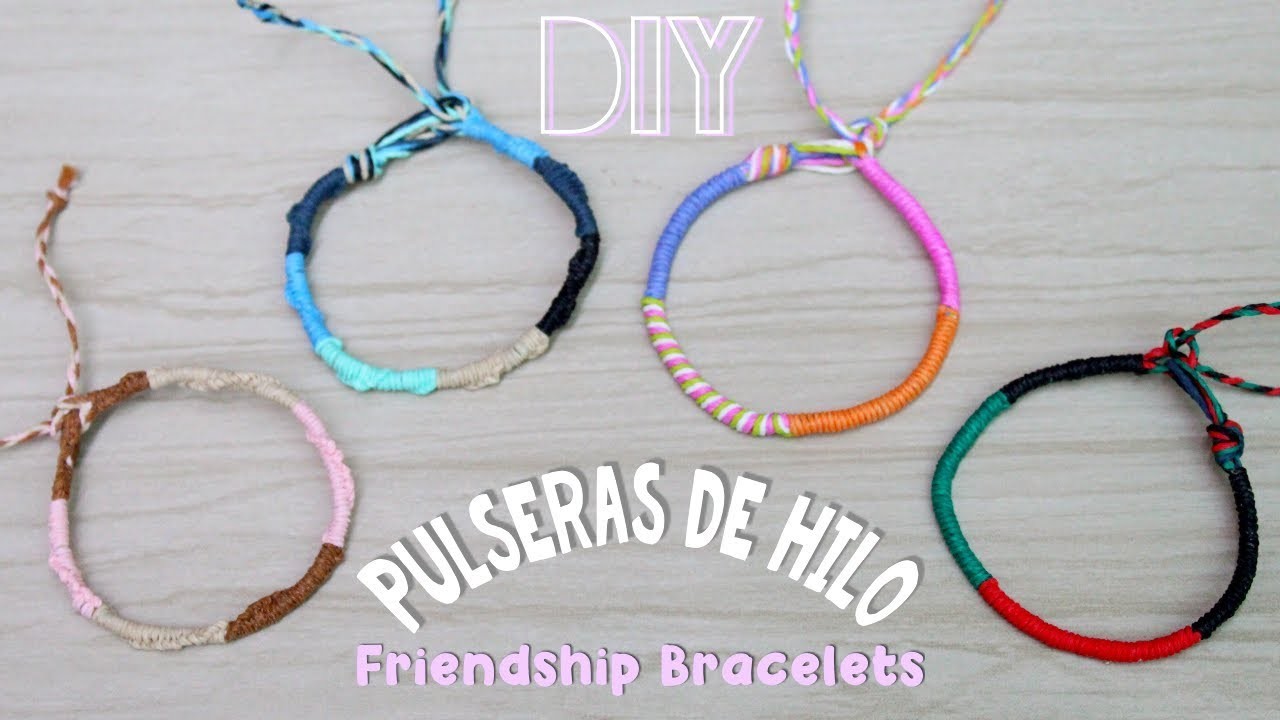 DIY PULSERAS DE HILO ➢HIPPIE WRAP Y ESPIRAL ???? FACILES! Friendship Bracelets