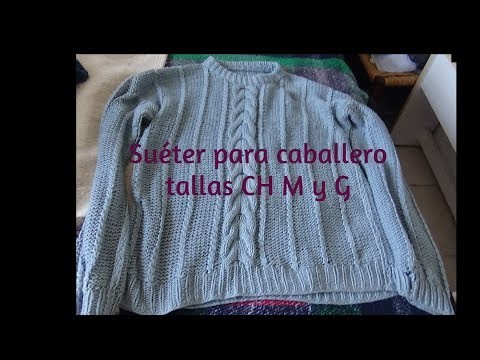 Emisión en directo de Mariel Agol Puntos y Puntadas, suéter de caballero todas las tallas