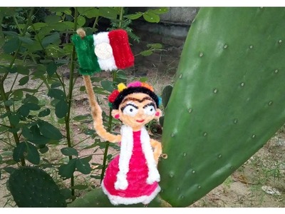 Frida kahlo con limpiapipas.fiestas patrias
