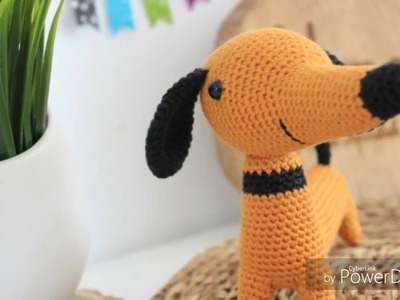 Perro salchicha amigurumi tejido a crochet dachshund puppy amigurumi