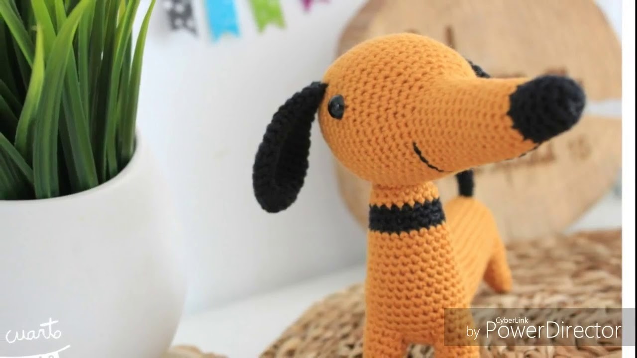 Perro salchicha amigurumi tejido a crochet dachshund puppy amigurumi
