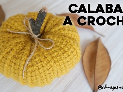 CALABAZA a crochet en PUNTO TUNECINO | Ahuyama Crochet | Tutorial paso a paso