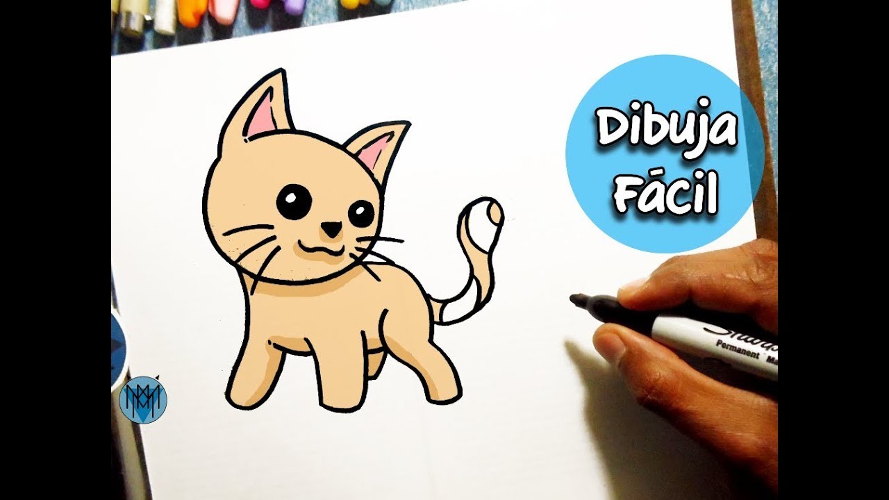 Cómo Dibujar un Gato Kawaii Fácil | How to Draw a Little Cat KAWAII