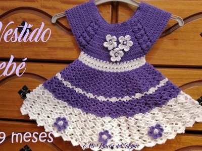 Como tejer un vestido bebe a crochet tutorial paso a paso. Parte 1 de 2. tığ işi bebek elbisesi
